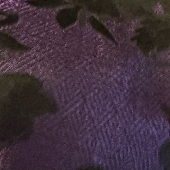 Kristin Davis Purple Black Floral Brocade A-Line Party Dress | Size 10 | Pockets - Picture 7 of 8